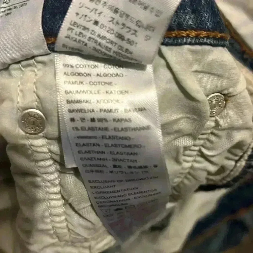 Levi's Women’s Sz 28 Wedgie Straight Leg Button Fly Jeans 28” inseam - Picture 11 of 12